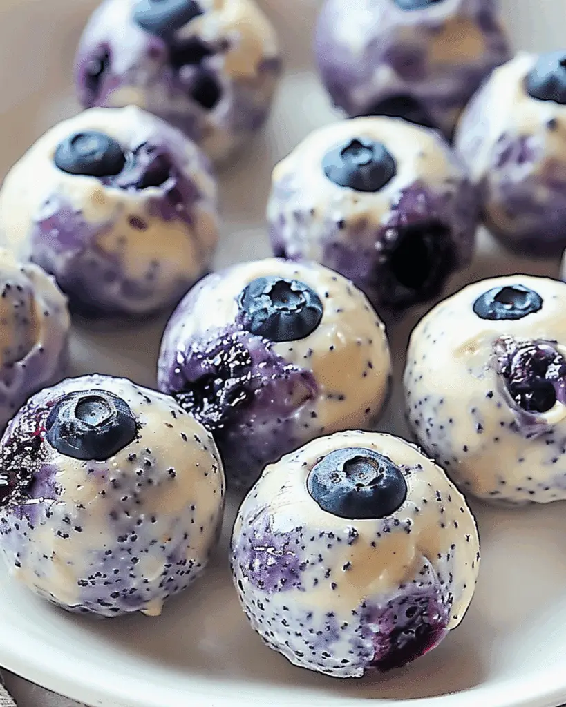 Delicious Blueberry Cheesecake Protein Bites