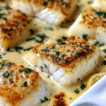 Baked Cod in Coconut Lemon Cream Sauce