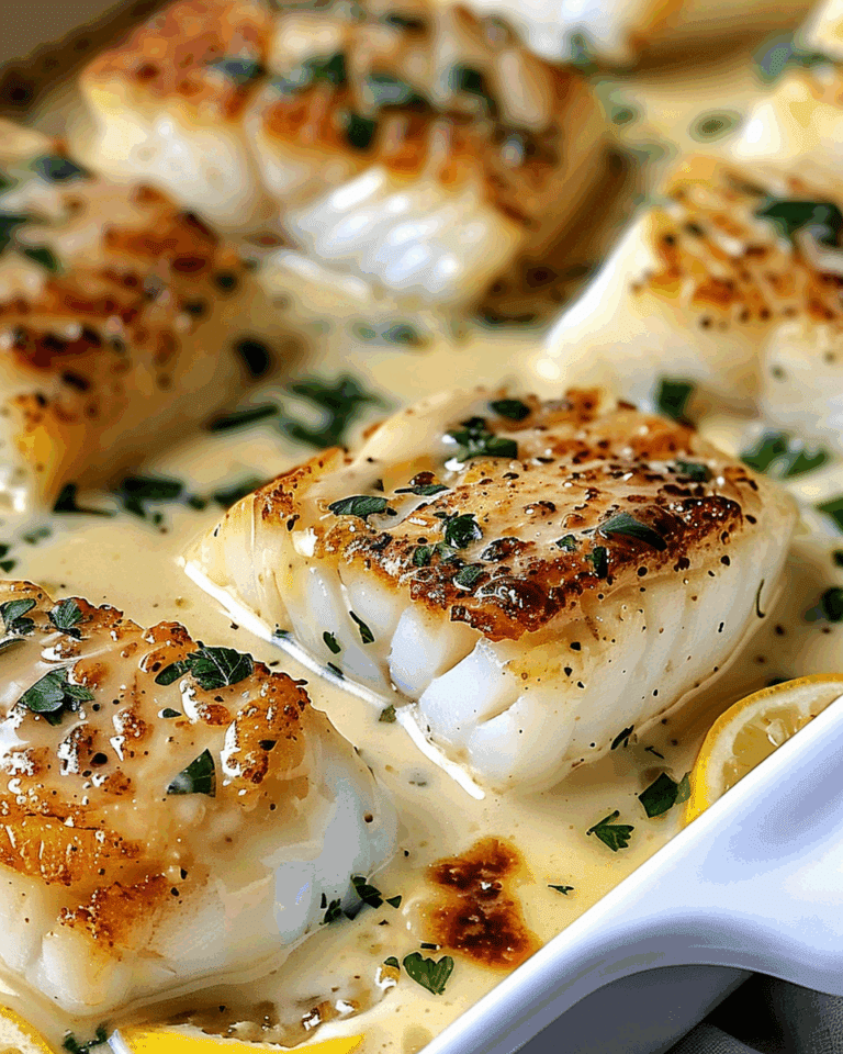 Baked Cod in Coconut Lemon Cream Sauce