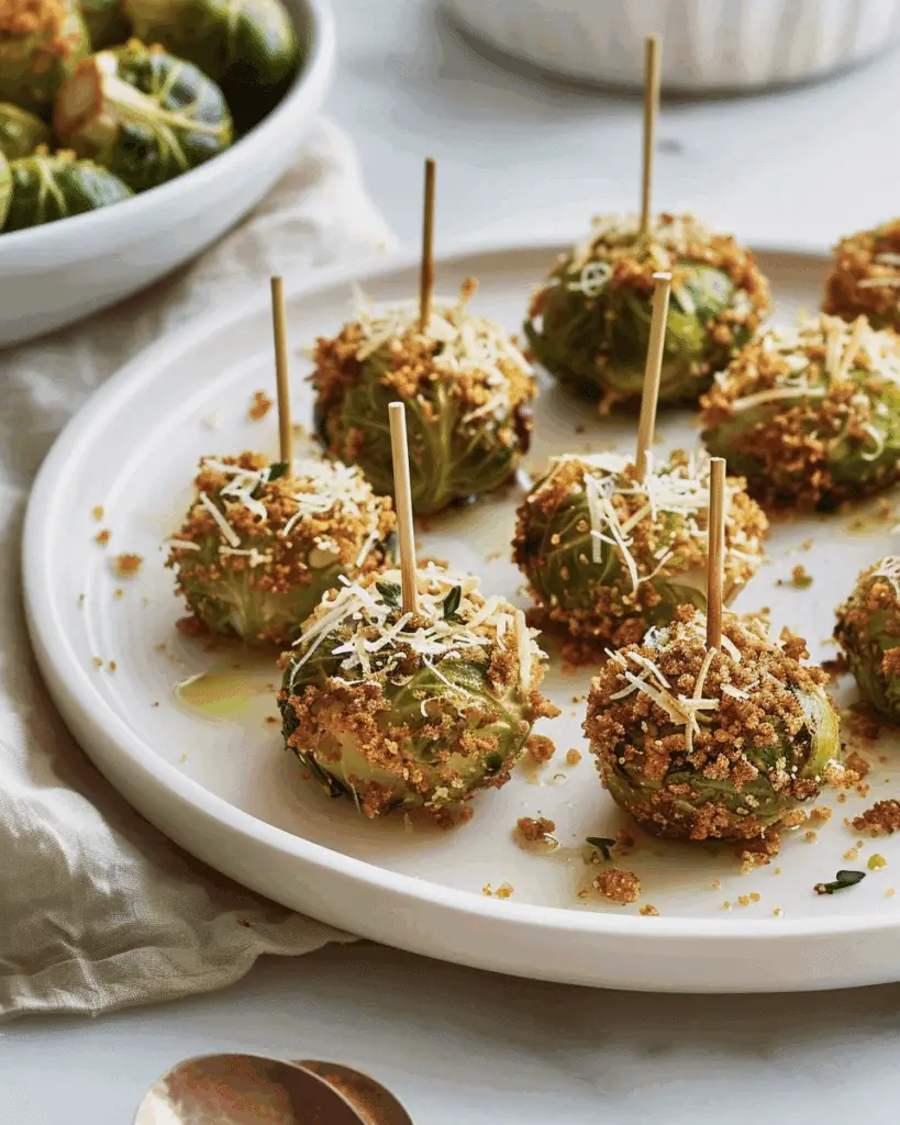 Baked Parmesan-Crusted Brussels Sprouts Bites