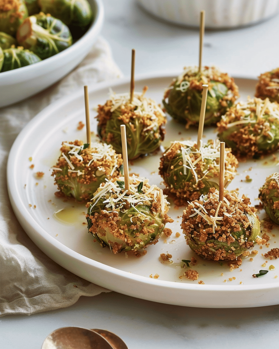 Baked Parmesan-Crusted Brussels Sprouts Bites