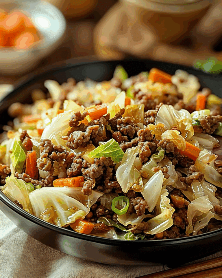 Chinese Ground Beef and Cabbage Stir-Fry