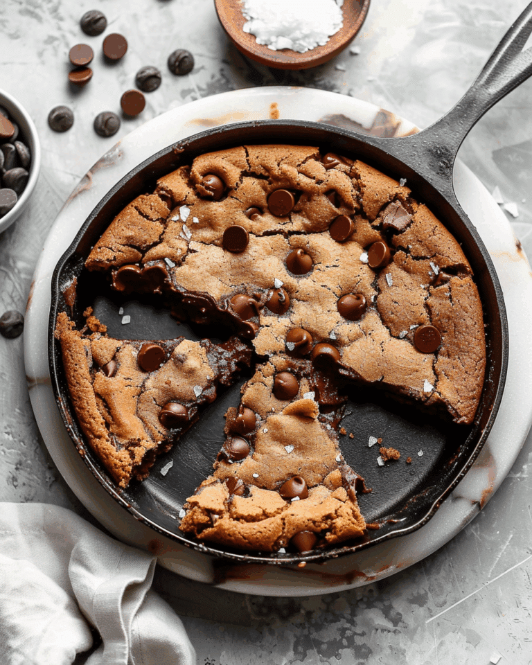 Easy Grain Free Chocolate Chip Skillet Cookie