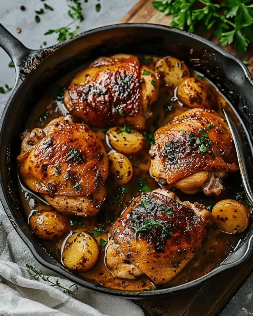 Maple Mustard Chicken Thighs