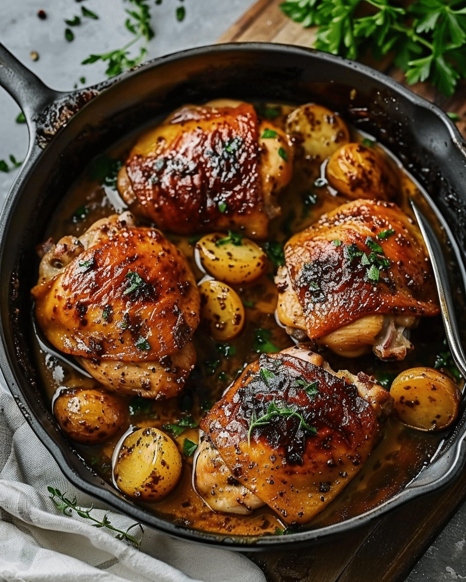 Maple Mustard Chicken Thighs
