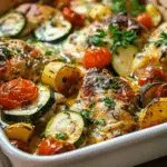 Mediterranean Chicken Zucchini Bake 