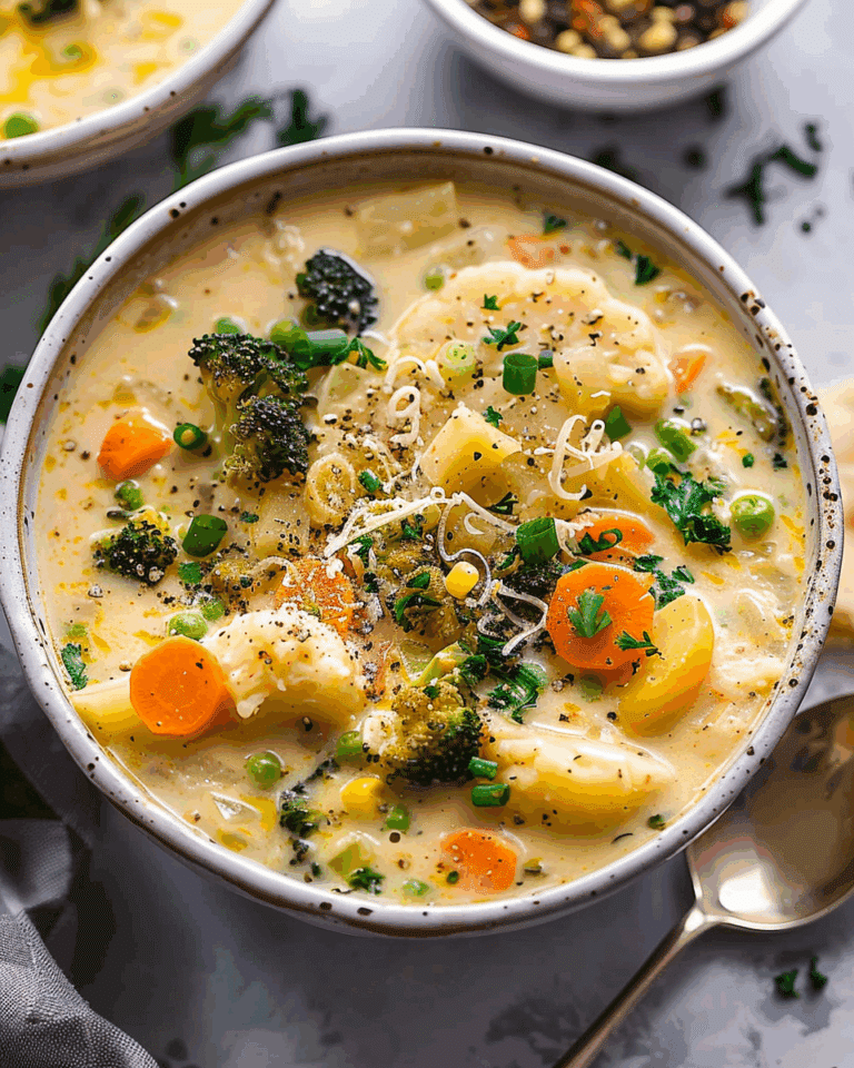 One Pot Creamy Vegetable Soup
