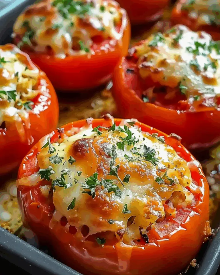 Cheesy Baked Stuffed Tomatoes Recipe