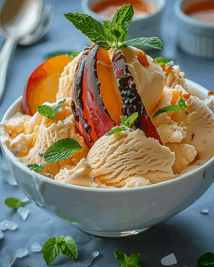 Creamy Peach Sorbet