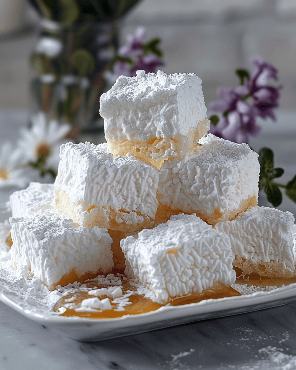 Dandelion Honey Marshmallows