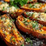 Garlic Parmesan Sweet Potato Wedges