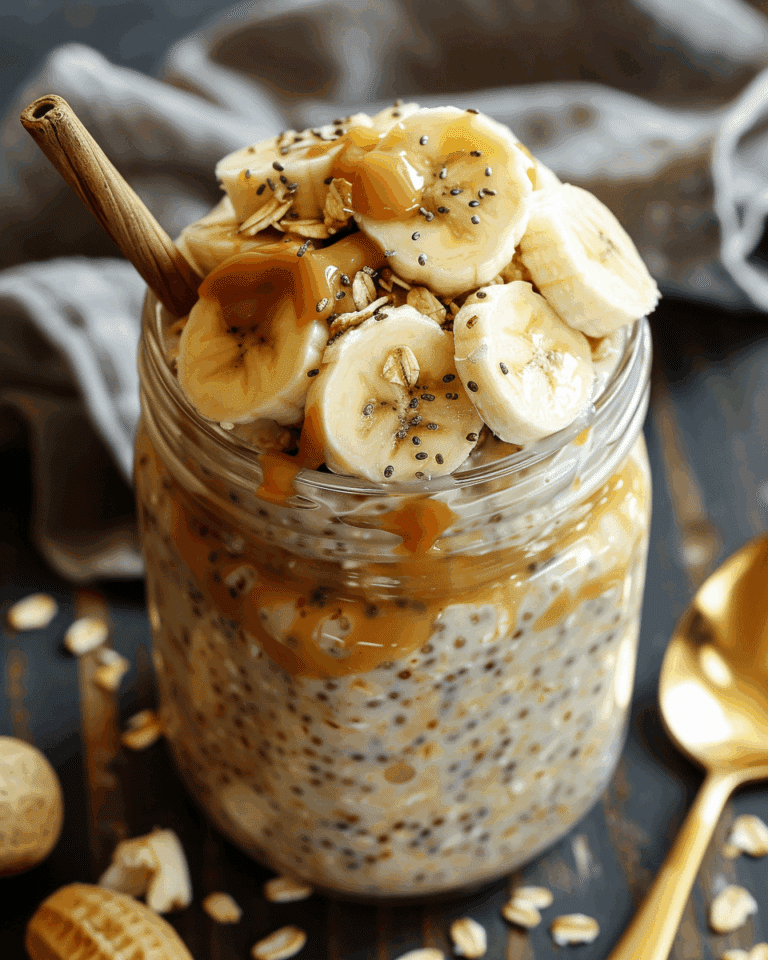 Peanut Butter Banana Overnight Oats Recipe