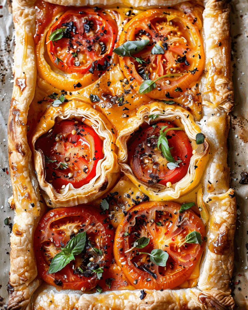 Easy Tomato Tart with Puff Pastry