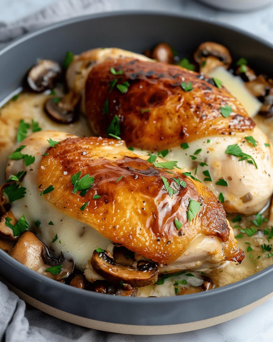 Healthy Mushroom Stuffed Chicken Breast Recipe