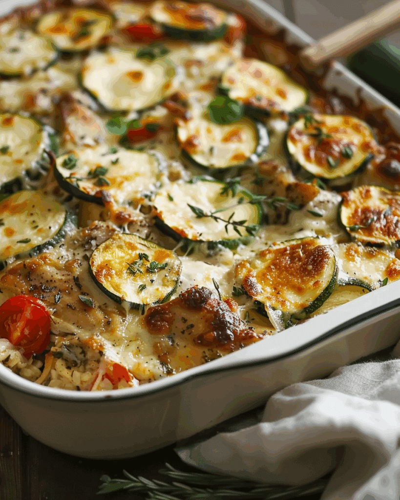 Chicken Zucchini Cheese Bake