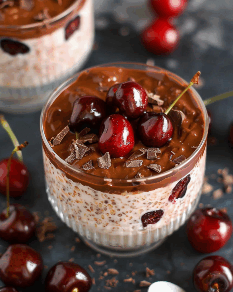 Chocolate Cherry Overnight Oats