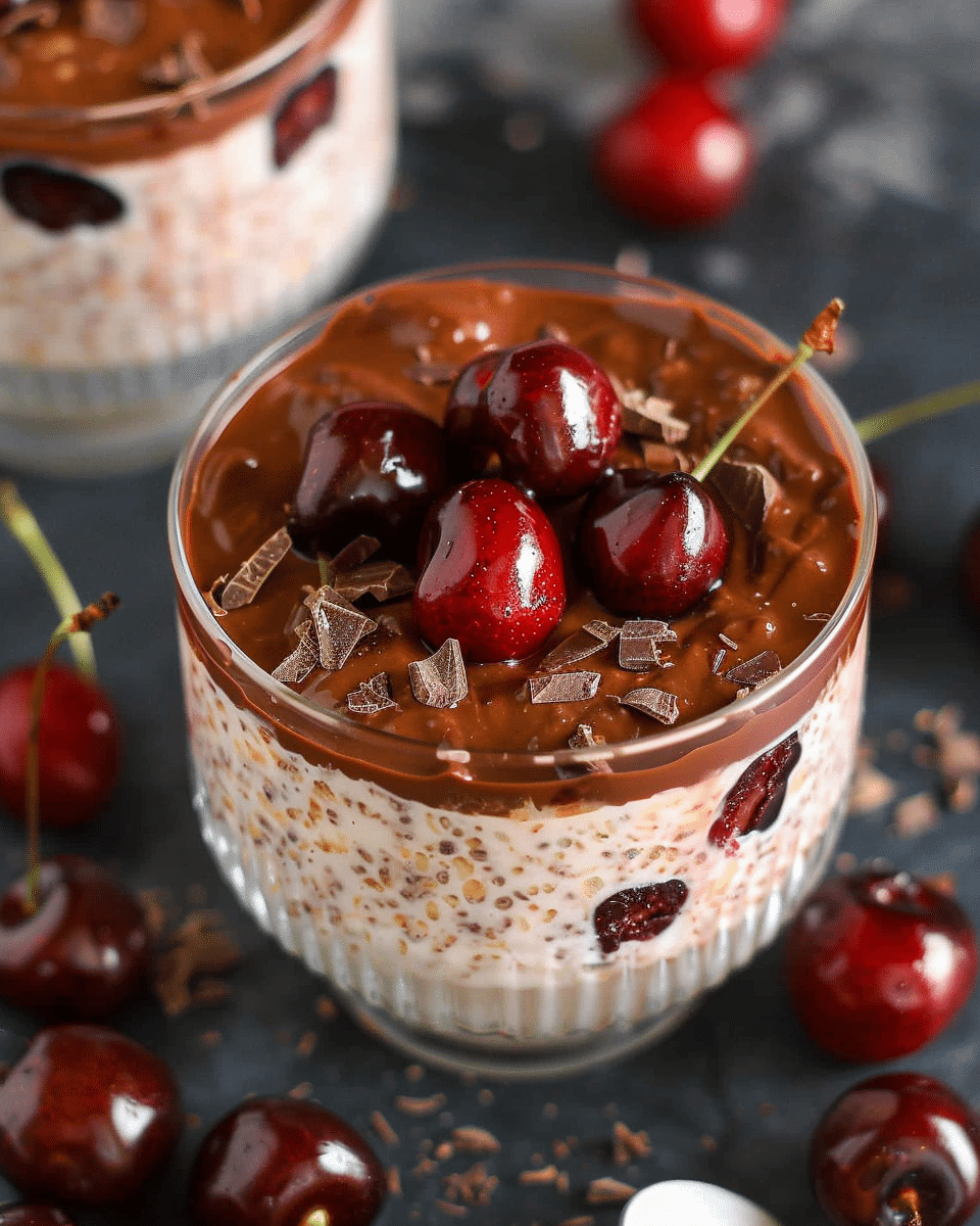Chocolate Cherry Overnight Oats