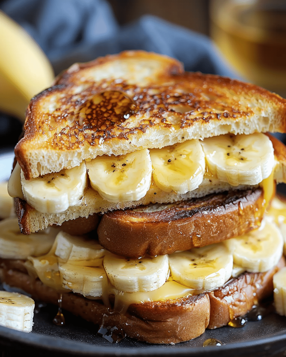 Honey Banana Grilled Cheese Sandwich