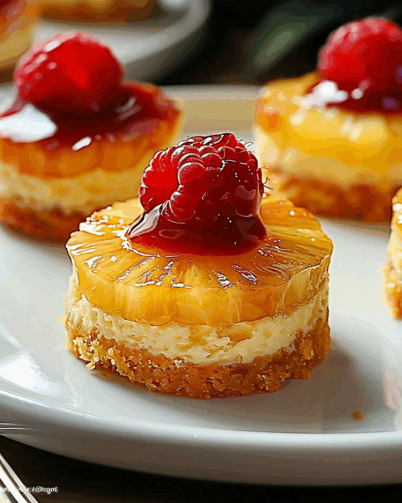 Mini Pineapple Upside-Down Cheesecakes