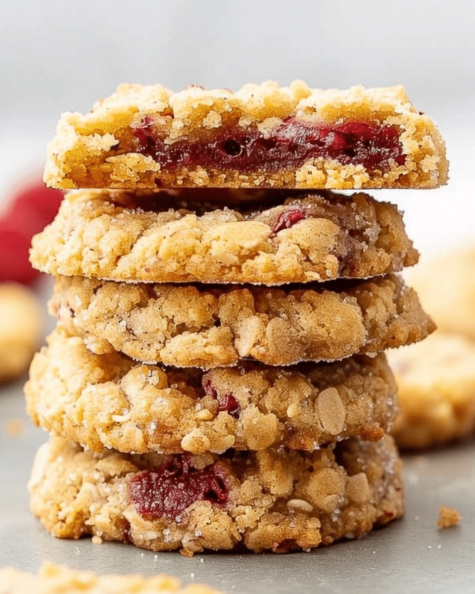Raspberry Crumble Cookies