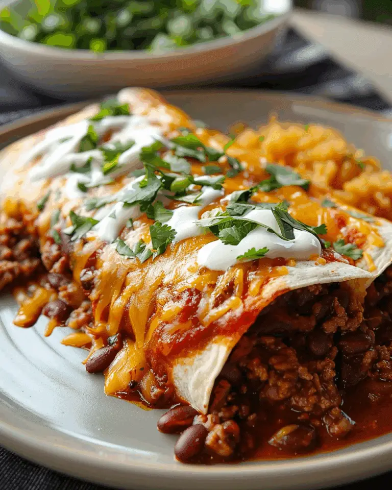 Beef and Bean Smothered Burritos