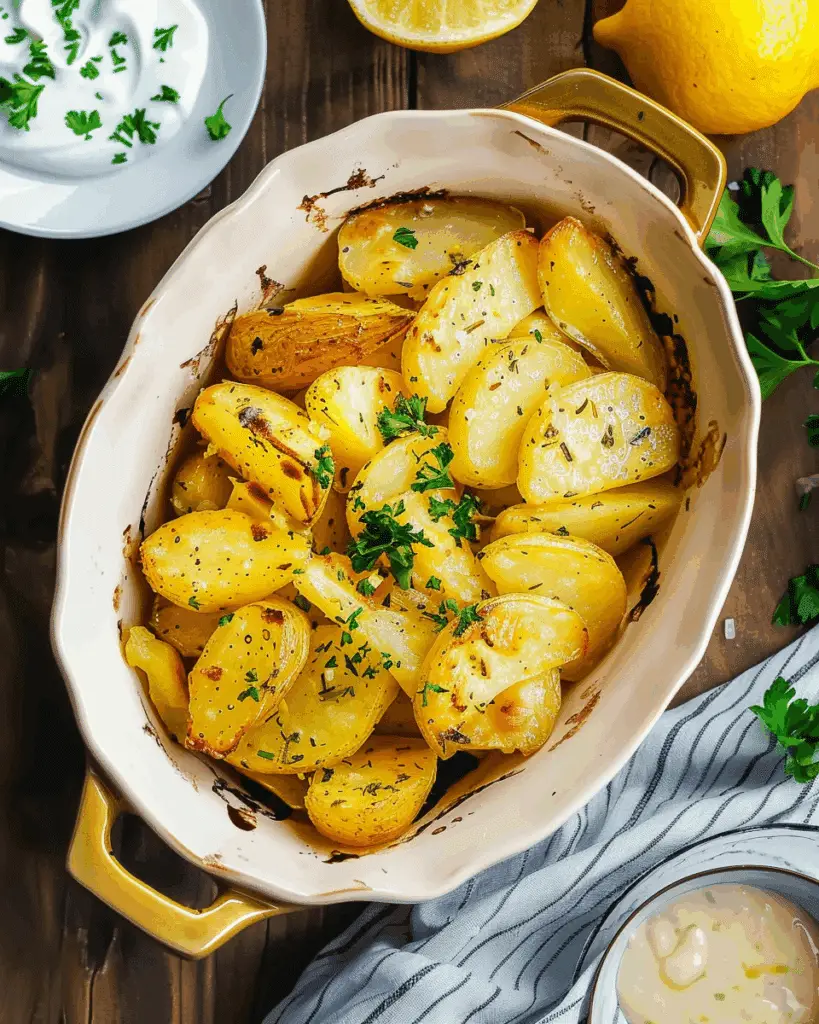 Greek Lemon Potatoes