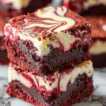 Decadent Red Velvet Cheesecake Swirl Brownies
