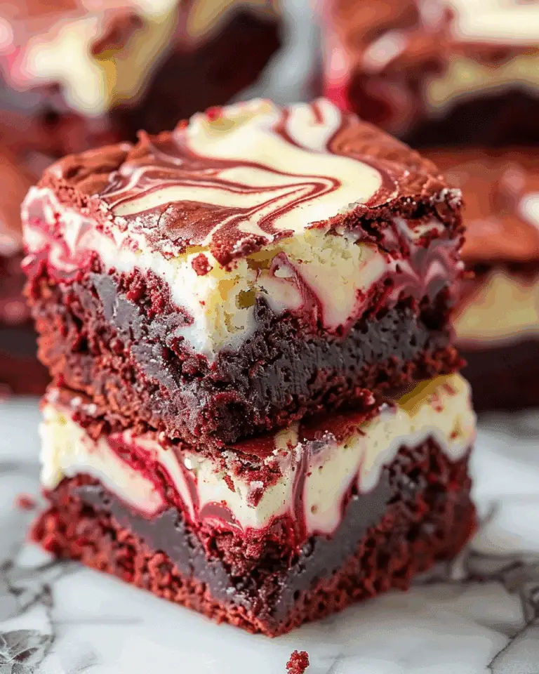 Decadent Red Velvet Cheesecake Swirl Brownies