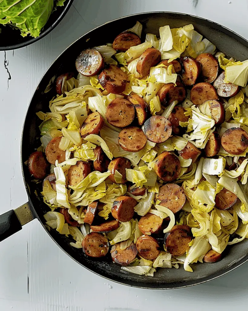 Sautéed Cabbage and Sausage