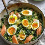 Smoked Salmon Kedgeree with Green Vegetables