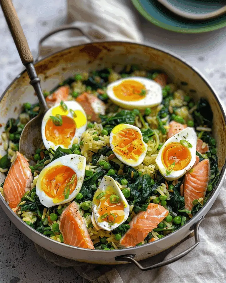Smoked Salmon Kedgeree with Green Vegetables