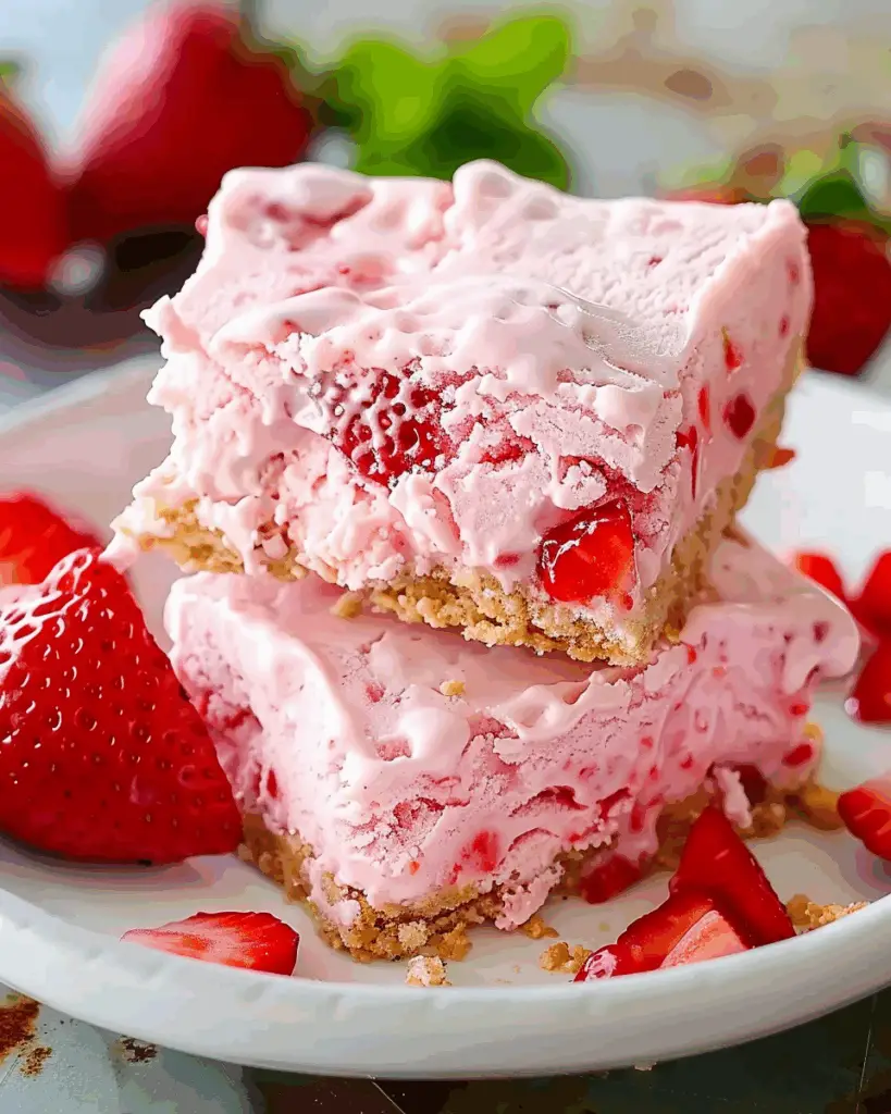Strawberry Ice Cream Bars