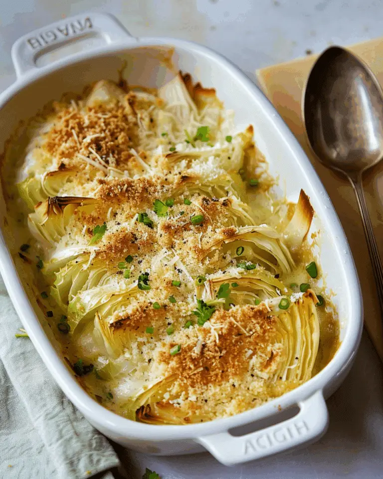 Baked Cabbage with Garlic and Parmesan 