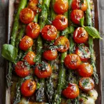 Delicious Caprese Roasted Asparagus