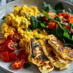 Halloumi and Scrambled Egg Power Plate