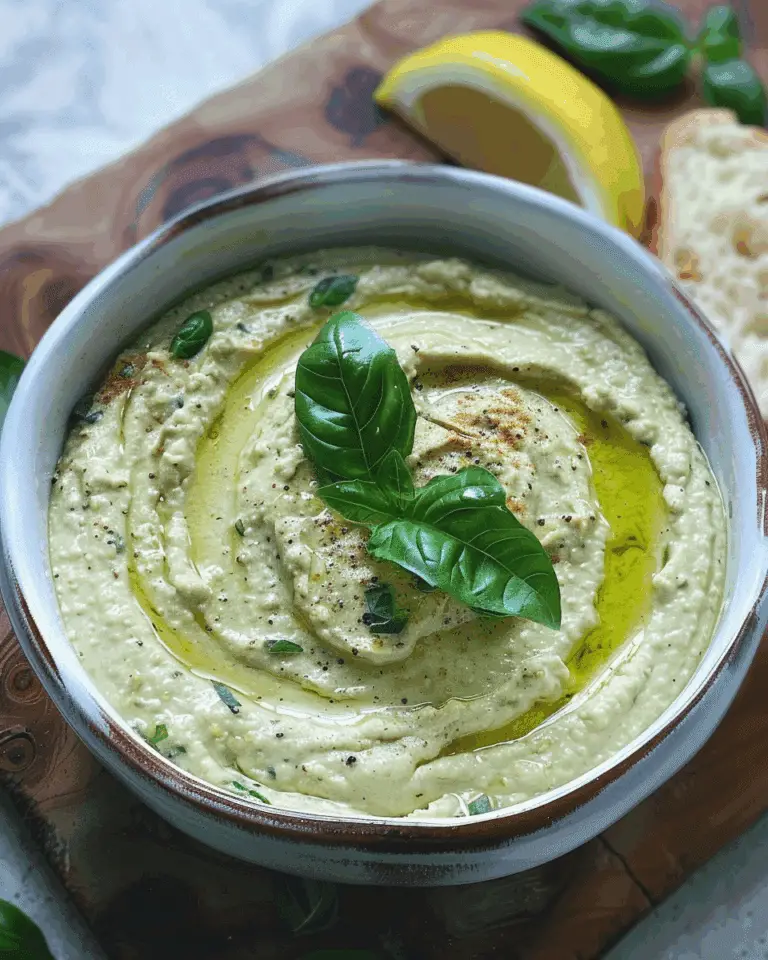 Lemon Basil Hummus Recipe