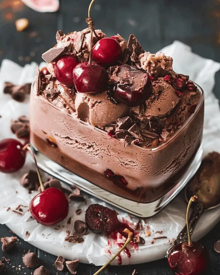 Cherry Chocolate Frozen Parfait