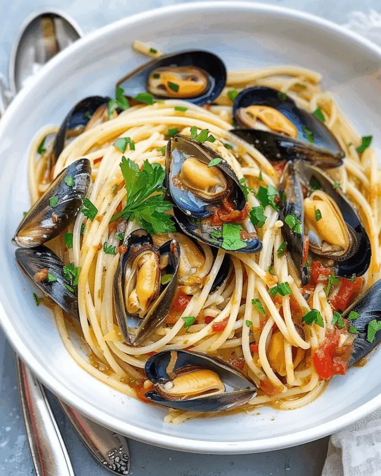 Spaghetti Pasta with Green-Lipped Mussels Recipe