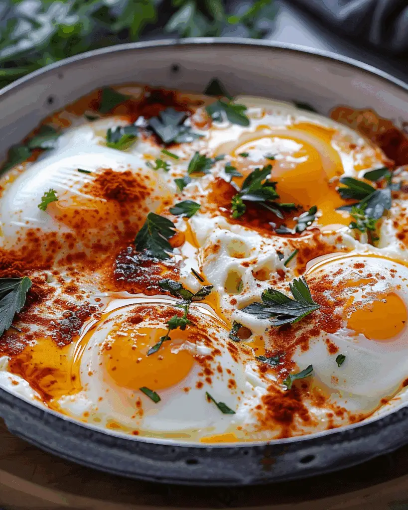 Turkish Eggs (Cilbir) Recipe