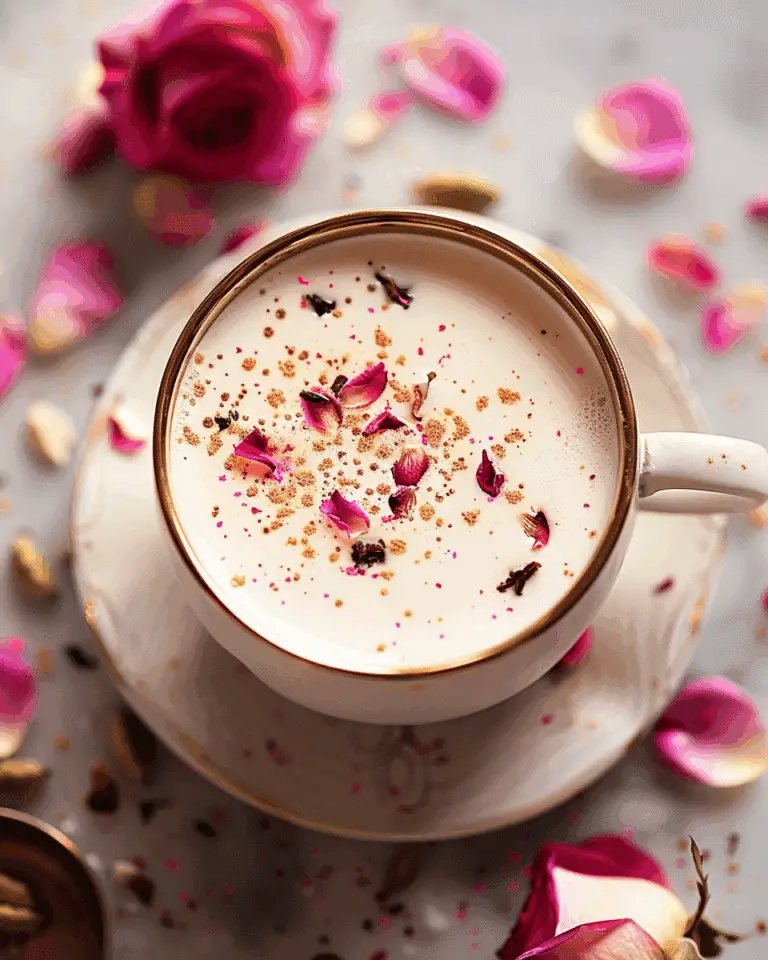 Rose Cardamom Tea Latte Recipe
