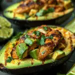 Honey Lime Chicken Stuffed Avocados