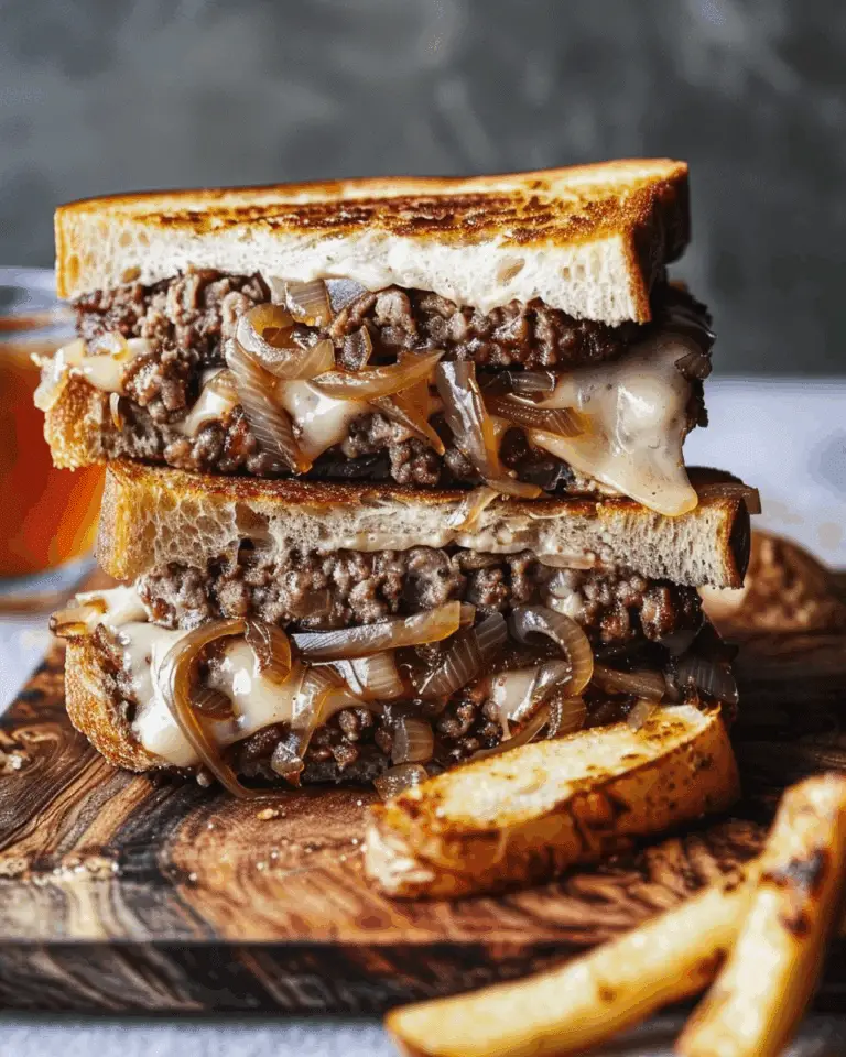 Juicy Patty Melts with Caramelized Onions