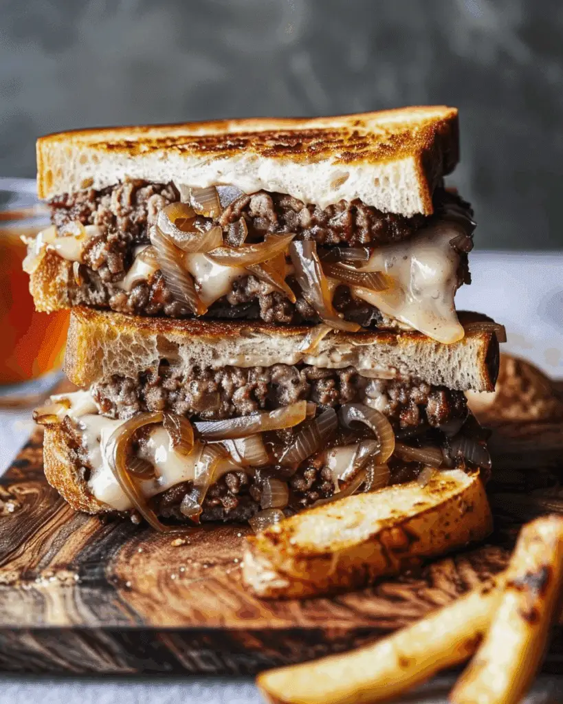 Juicy Patty Melts with Caramelized Onions