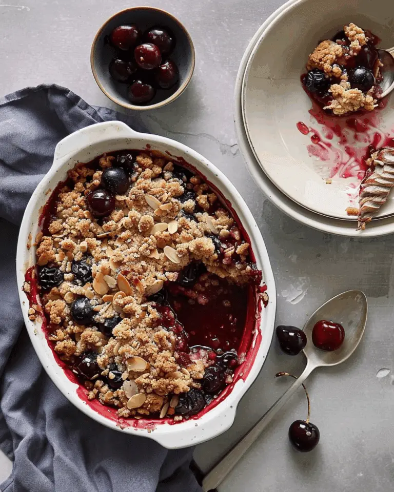 Saucy Cherry & Almond Butter Crumble Recipe