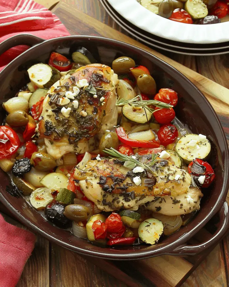 Mediterranean Chicken Zucchini Bake 