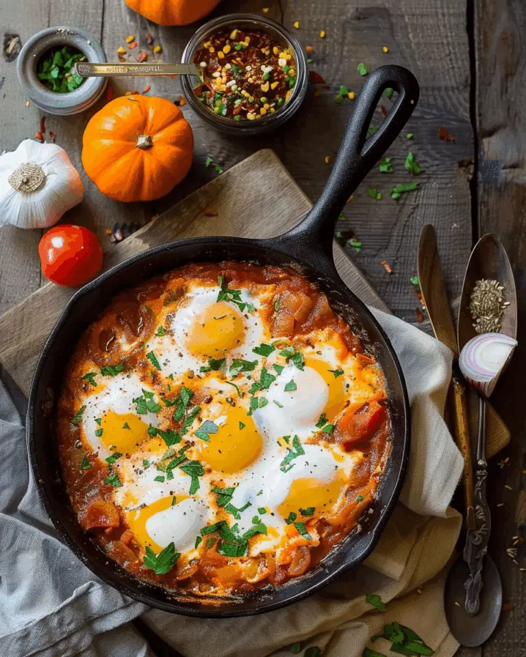 Pumpkin Shakshuka (Baked Eggs in Tomato Stew)