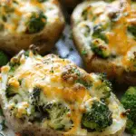 Broccoli and Cheese Stuffed Potatoes