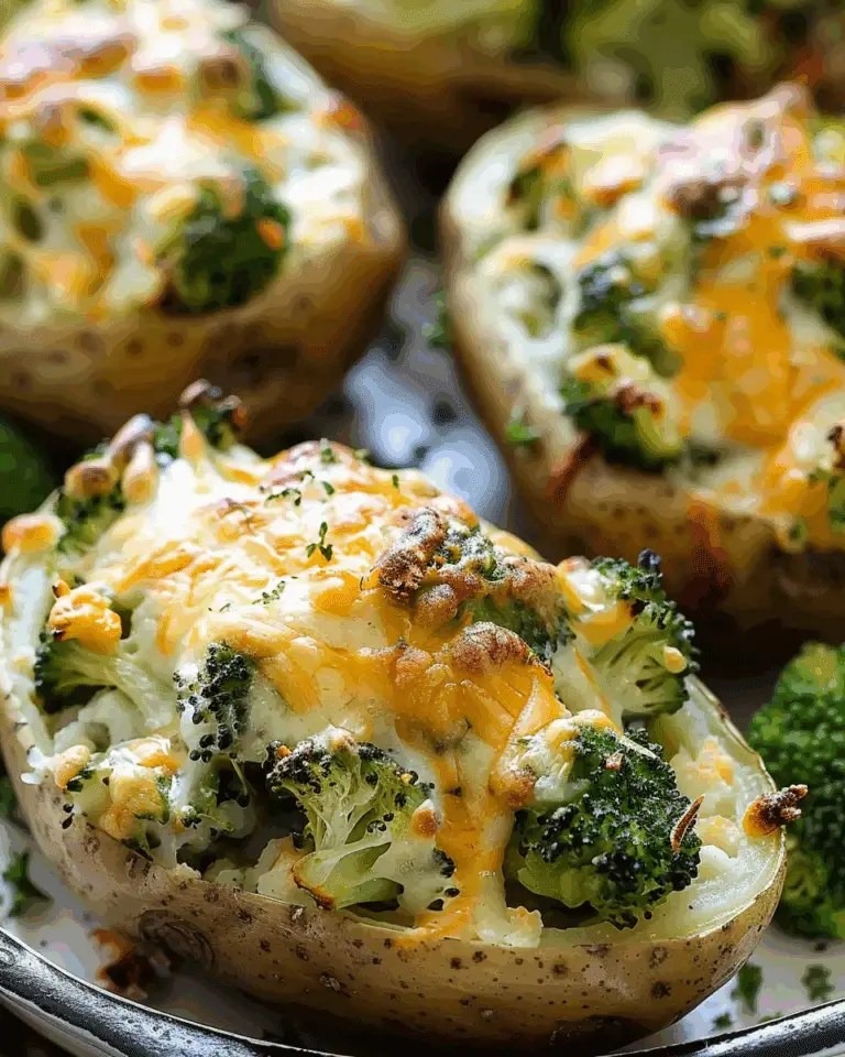 Broccoli and Cheese Stuffed Potatoes