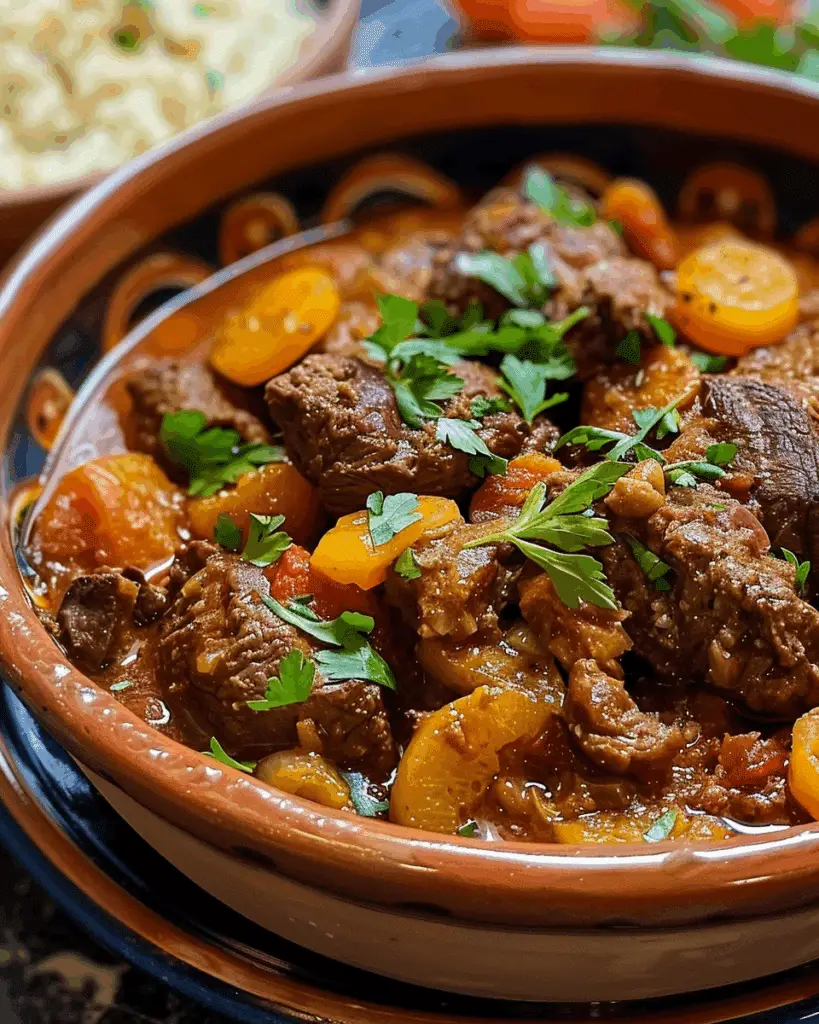 Lamb and Apricot Tagine