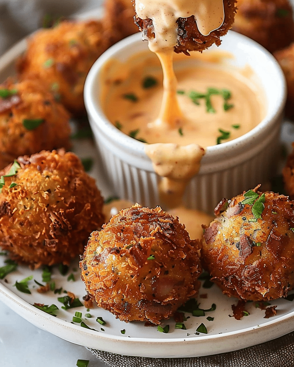 Reuben Balls with Spicy Sauce
